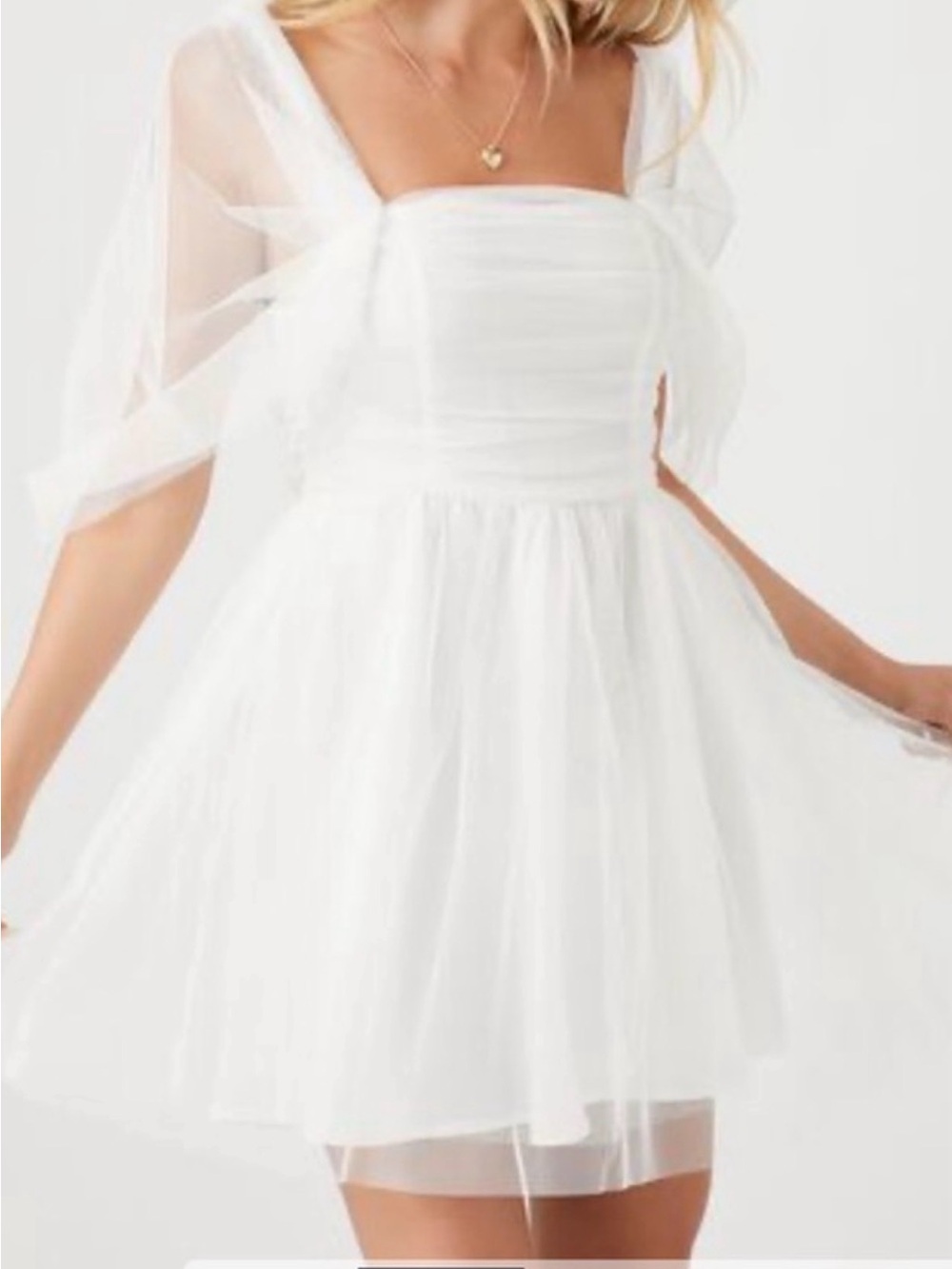 Bachelorette Bridal white mini tulle dress NWT wedding reception